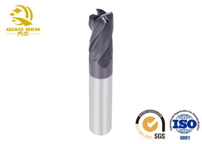 HRC 65  Rounded Edge End Mill Four Edge Carbide Metal Cutting Tools For CNC Process