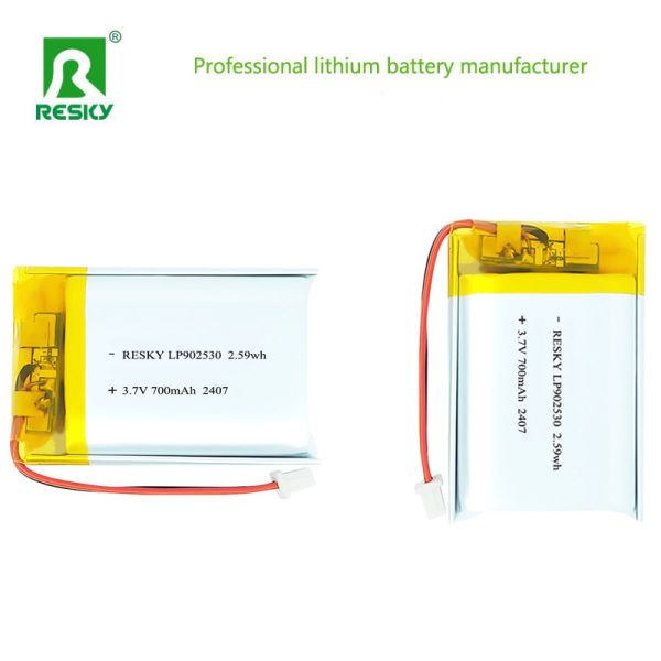 Square Lipo Battery Cell 902530 3.7V 700mAh Rechargeable Lithium Ion Polymer Battery For GPS