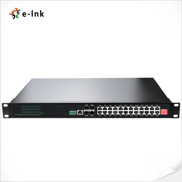 Commutateur Ethernet industriel L2 Montage sur support 24x10/100/1000T 4xSFP