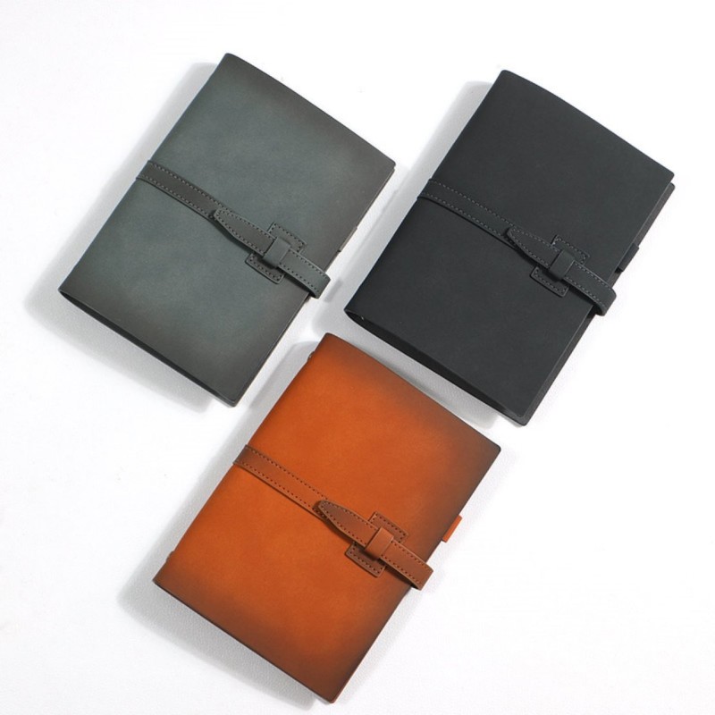 ODM Soft Cover Leather Bound Notebook Refillable Travel Journal Reusable Loose Leaf Diary Multifunctional