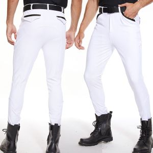 Бриджи Equitacion силикона колена Legging верховой езды белых человеков половинные