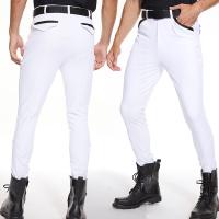 Silicone Equitacion do joelho de Legging da equitação dos homens brancos o meio carrega