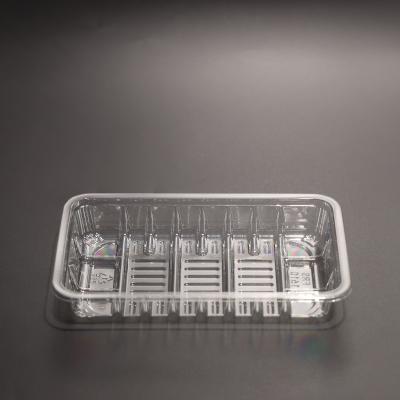Placa de plástico descartável de alimentos transparente para embalagem de vegetais frescos