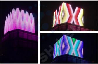 P40 P50 P55 P80 Facade Lighting Led Mesh Screen Rgb Flexible Led Curtain