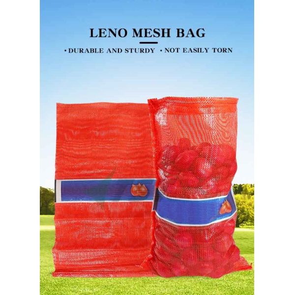 Freash Onion Potato Packing Leno Mesh Bag 45*78cm Brazil Argentina Market Red Color