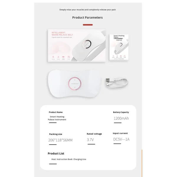 Best Selling Smart Heating Massage Belt Electric Heating Waist Belt Heating Lumbar Support and Warm Uterus Care Device