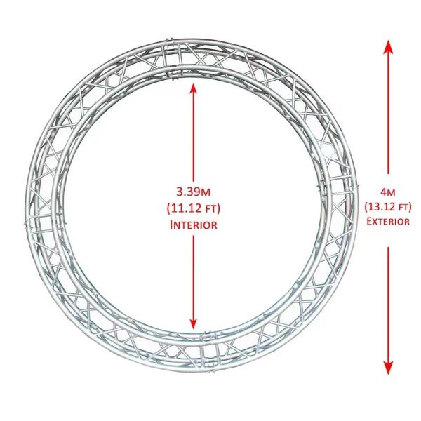 Armazón curvo de techo de aleación de aluminio, Armazón circular de iluminación para conciertos de música