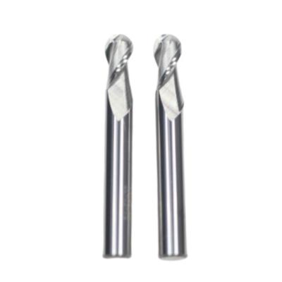 HRC 55° R5*10*20*10*75 2 Flûtes Moulin de bout de nez à bille pour l'aluminium sans revêtement
