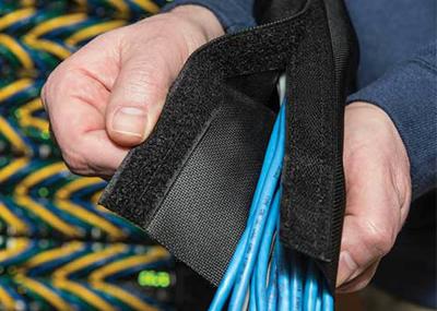 Self Adhesive Tape Velcro Cable Sleeve Custom Length Flame Retardance