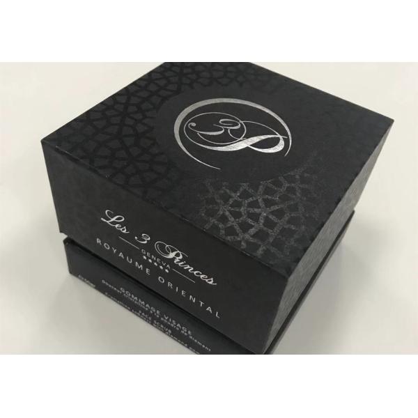 Matte Black Cardboard Gift Box With Lids Perfume Cosmetic Facial Cream Bottle Packaging