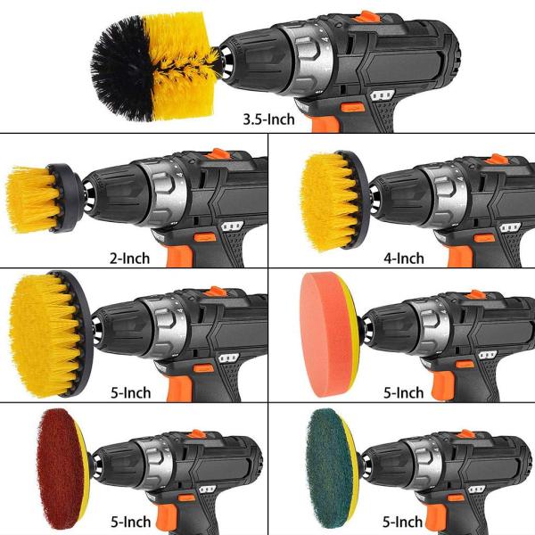 Polypropylene Power Drill Scrubber Brush Set Electric Drill Cleaning Brush Tools 420g