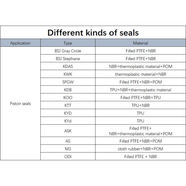 Shaft Hydraulic Sealing Ring Combined Piston Seals Nbr PTFE SPG Taiwan For Caterpillar Mechanical Seal Hydraulic Cylinder TW