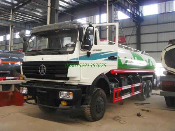 Beiben AWD off road Steel  Water Tanker Truck 6x6 With Water  Pump Bowser  For Transport Clean Drinking Water 16-18cbm