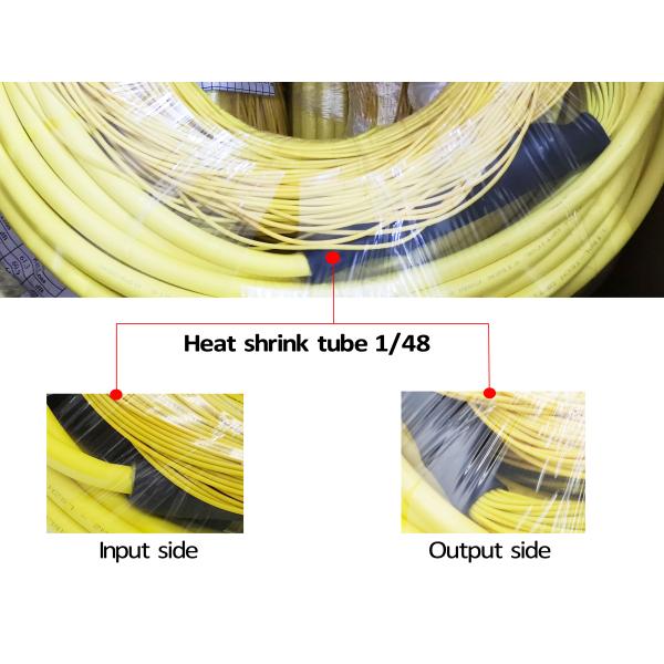 48 желтый цвет LC APC LSZH Corning гибкого провода пачки собрания 2.0mm ядров GJFJV Пре-прекращенный оптическим волокном
