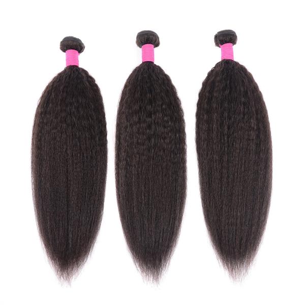 8 To 30 Inch Brazilian Human Hair Weave Bundles Kinky Straight Style BORUI