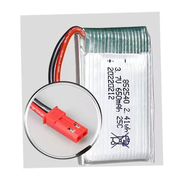 High Rate 852540 Li-Po Battery 3.7V 650mAh 25C Discharge Power Type RC Lipo Cell True Capacity