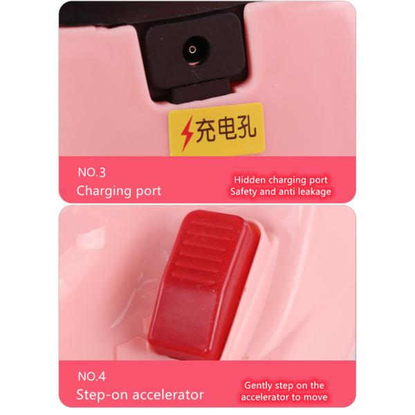 Plastic PP Children's Electric Car 380 Motor with Early Education Music and Lighting