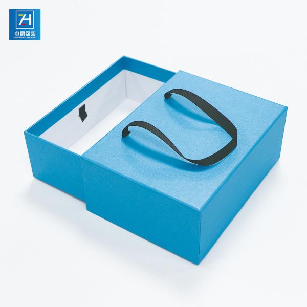 Hot Stamping 4C Offset Printing Cardboard Drawer Boxes With Handle