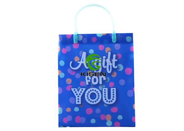 Supermarket Soft Loop Handle PE Plastic Bag For Shopping Resealable Waterproof