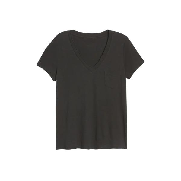 Wholesale Summer Gym Workout Deep V neck Cotton Short Sleeve Shirts Printing For Women