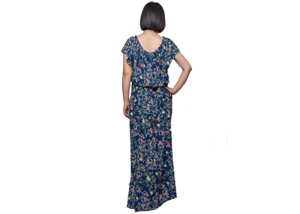 Soft Ladies Satin Pyjamas Long Dress Pyjama 100% Polyester Printing
