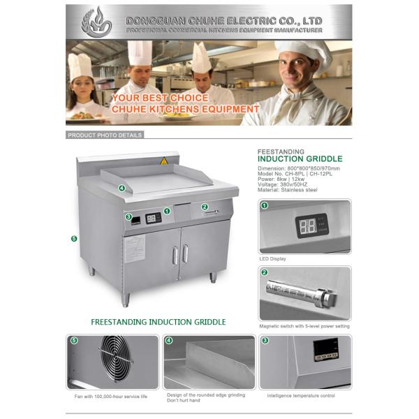 ряд нержавеющей стали 8кв 380в, коммерчески Гриддле гриля для стейка/сосисок