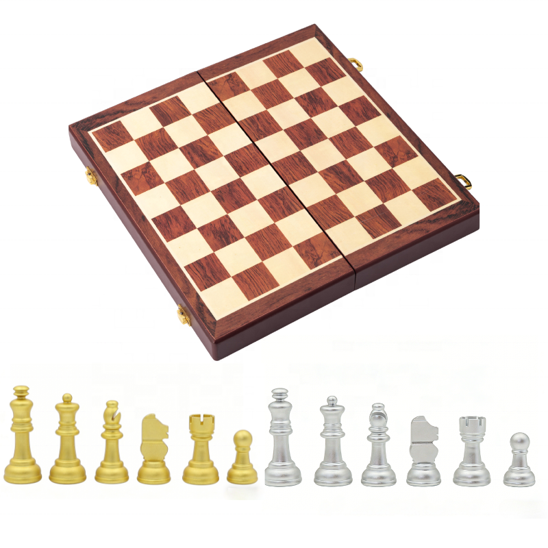 Luxury Aluminum Alloy Metal Chess Set with Foldable Design for Competition and Decor