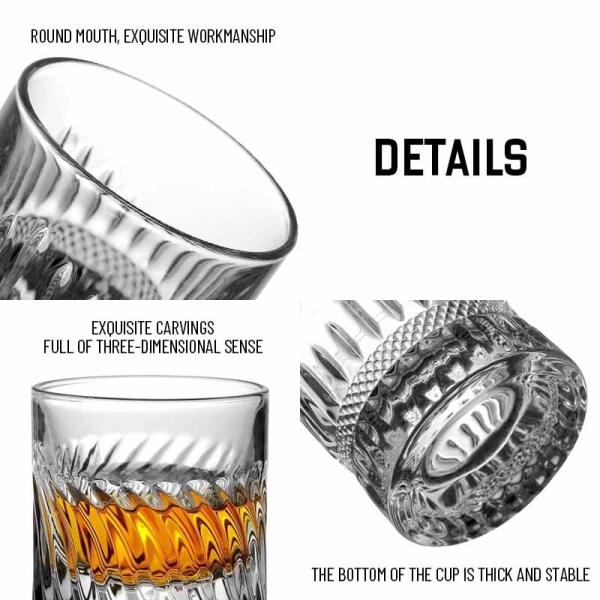 Las gafas de whisky de cristal hechas a medida y grabadas con láser para fincas de vino y resorts de lujo.