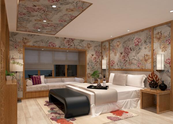 Embossed Small Flower Pattern Wallpaper For Living Rooms , Vintage Flowered Wallpaper