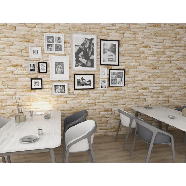 Papel de pared 3D de ladrillo de pizarra de piedra para paredes