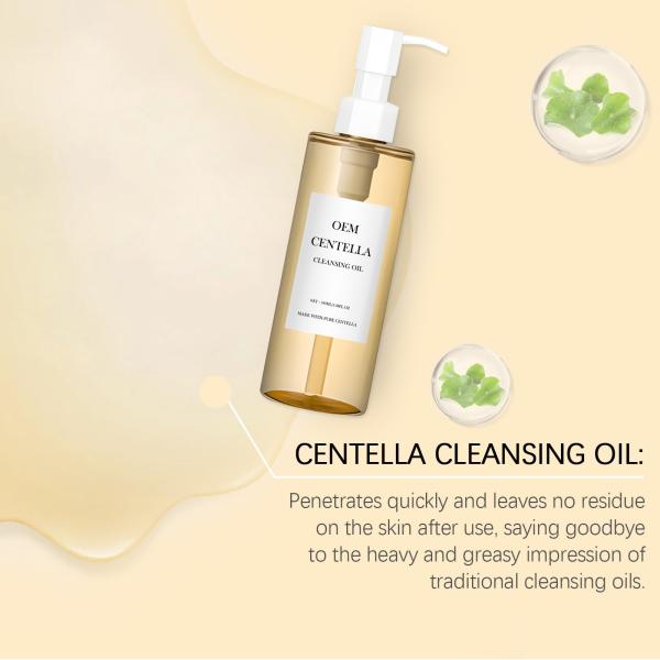 OEM / ODM Private Label Centella Cleansing Oil Gentle Make up Remover Oil Deep Cleanser for Face Skin