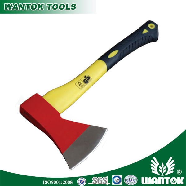 Felling Axe With 900mm Overall Length and Durable Plastic-coating Fiberglass Handle