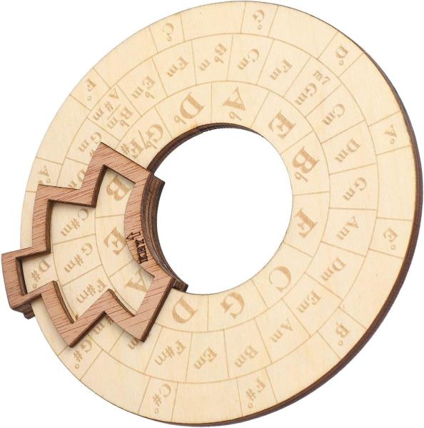Wooden Melody Tool, Circle Of Fifths Chord Wheel Wooden Chord Wheel Music Transpose Tool
