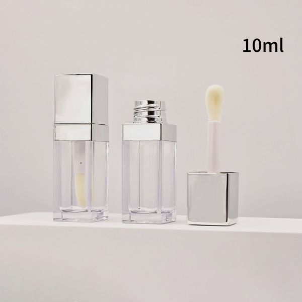 Empty Lip Gloss Tube Square Acrylic Tube Luxury Lip Gloss Packaging Private Label Cosmetics Packaging
