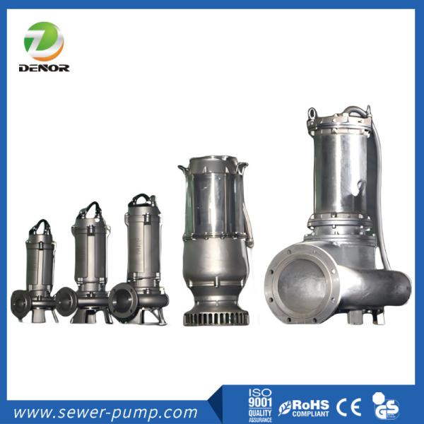 WQP Stainless Steel Sewage Pump , Non Clogging Submersible Pump 220V/380V