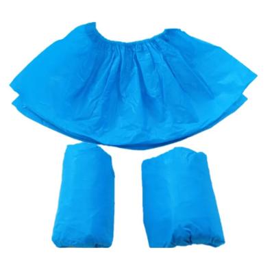 Blue Hospital Lightweight Non Slip Disposable Shoes Cover 20GSM Film For Indoors