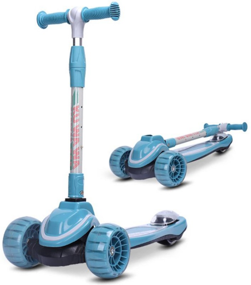 Anti Rollover Foldable Light Up Scooter 3 Wheel Kick Scooter Fashionable