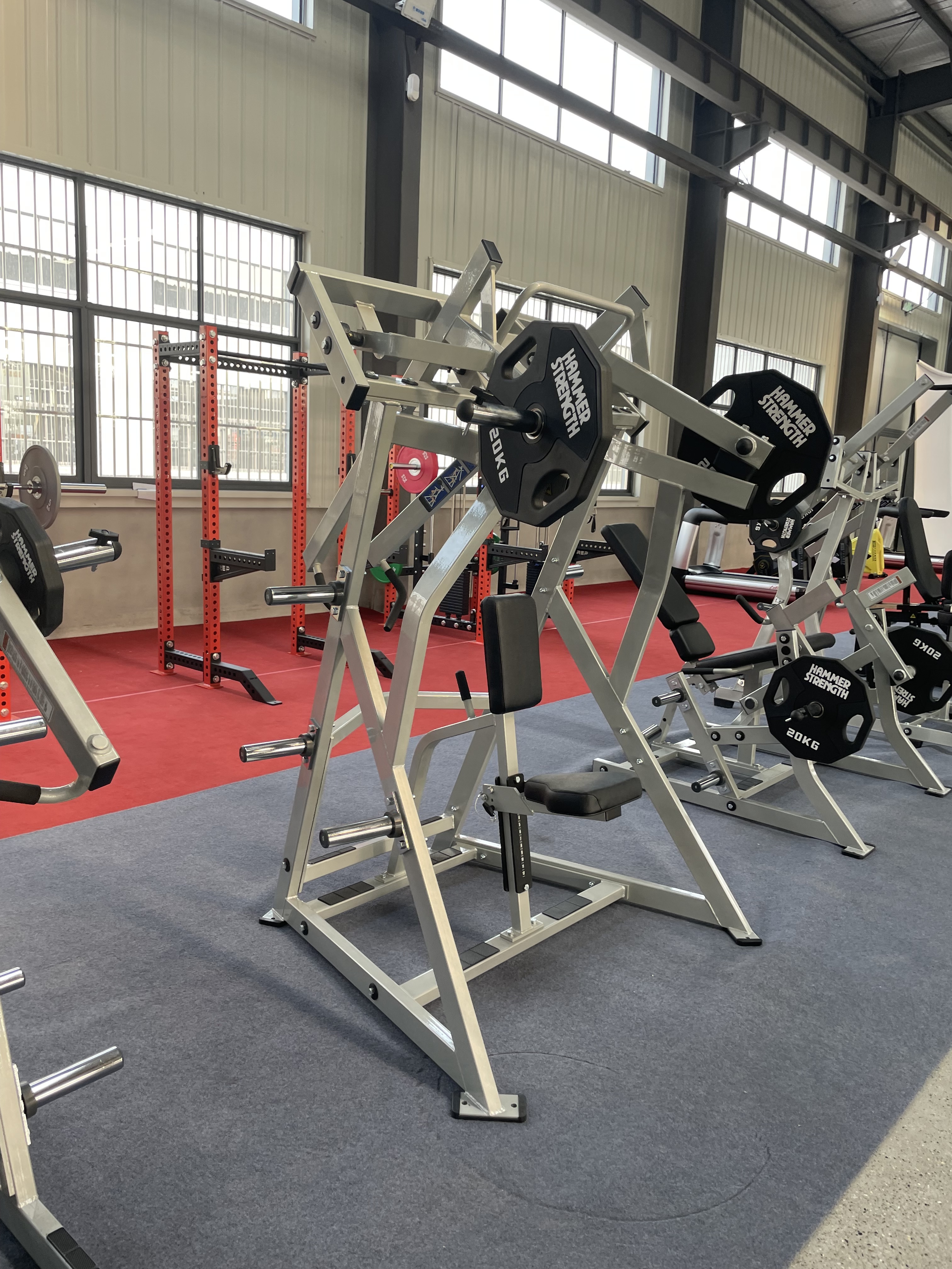Commercial Plate Loaded Iso-Lateral D.Y. Row Machine Steel Frame Back Training Gym Equipment