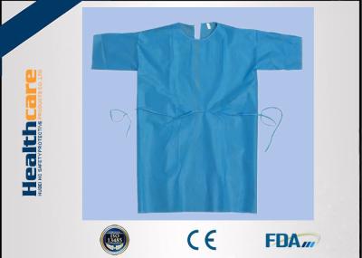 Free Sample Disposable Isolation Gowns Lightweight Non Woven Gown With Elastic Cuff