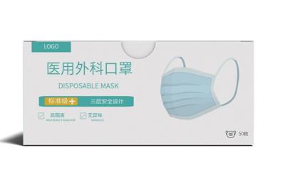 Caixa de empacotamento 250gsm da máscara descartável biodegradável de ROHS