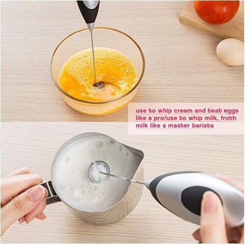 Espinador de leite elétrico portátil de aço inoxidável 304 Cabeça de Whisk Cafeteira Cappuccino
