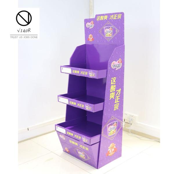 Cardboard Cosmetic Display Commercial Sectional Display Furniture with Folding Design
