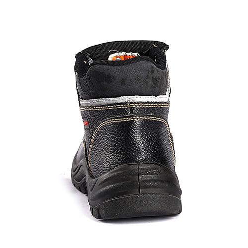 Non Slip PU Sole Anti Static Anti Scratch Steel Toe Safety Shoes High Cut Casual Industrial Genuine Leather