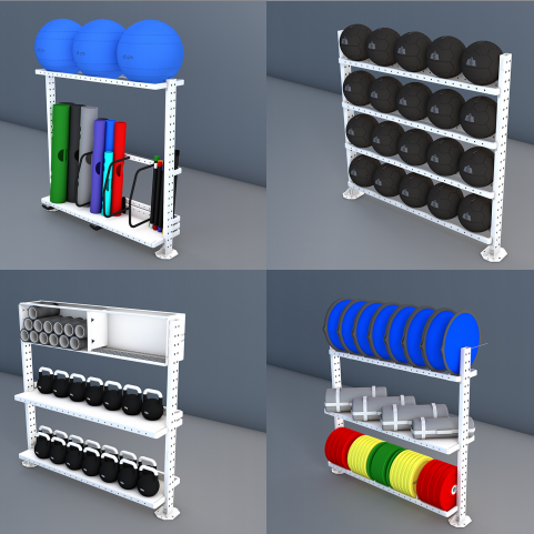 1*14ft Gym Equipment Squat Rack Cross Fitness Power Rack Weight Lifting Half Rack Free Weights