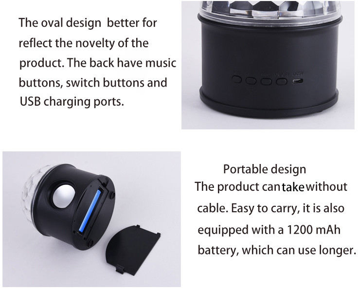 1200mAh свет диско батареи 6W с диктором Bluetooth для партии