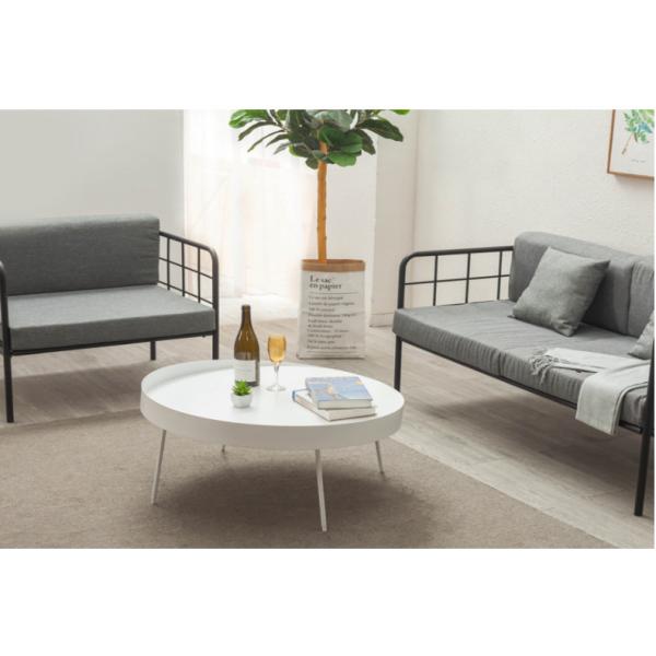 Wear Resistant 40cm Diameter Metal Coffee Table , Irregular Round Tea Table