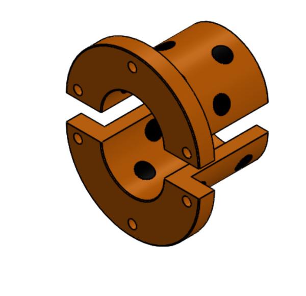 Split Shaft Self Lubricating Bronze Bush CuAl10Fe5Ni5 Aluminium Bronze Bushing