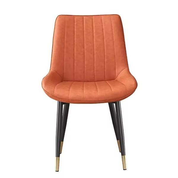 Modern PU Leather Dining Chair with Metal Frame for Hotel Home