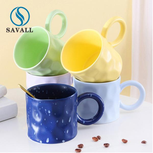 Restaurants A Grade Glazed Ceramic Coffee Porcelain Mugs With Handle