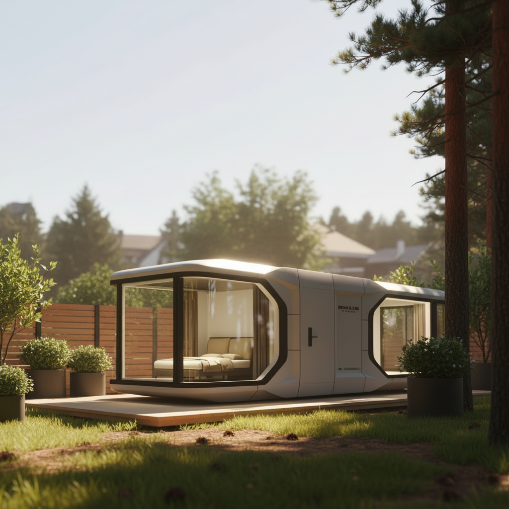 Modern Luxurious Design Camping Capsule Prefabricated Houses Waterproof Features for Hotel Use Space Environment Protection